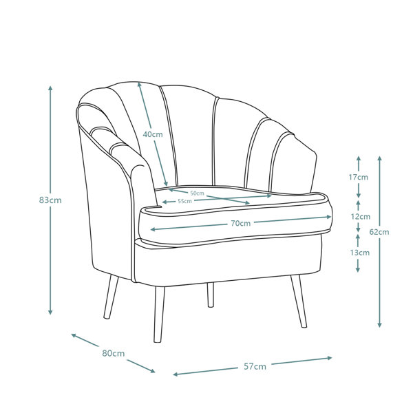 Fairmont Park Wilton 57Cm Wide Velvet Tub Chair & Reviews Wayfair.co.uk